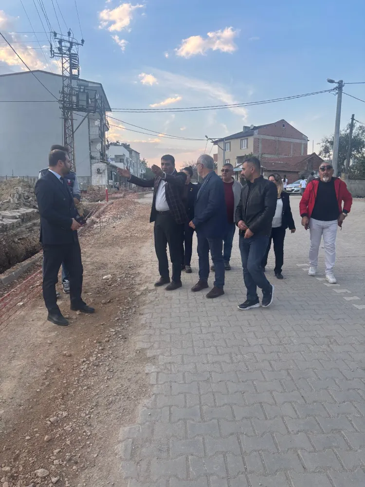 Şahin Huzur Mahallesi’ndeki altyapı çalışmalarını inceledi