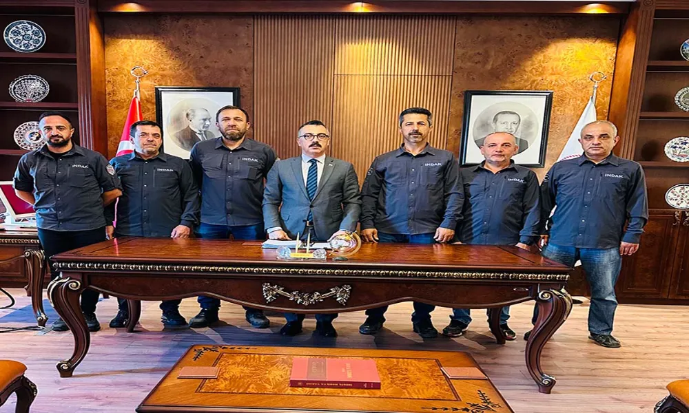 İndak yeni yönetiminden kaymakama ziyaret