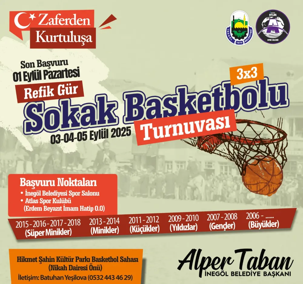 Sokak Basketbolu Turnuvası Başvuruları Başladı